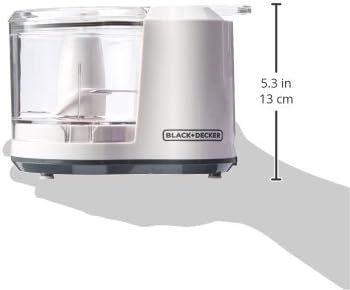 BLACK+DECKER HC150W 1.5-Cup Electric Food Chopper, White, 1.5_cup