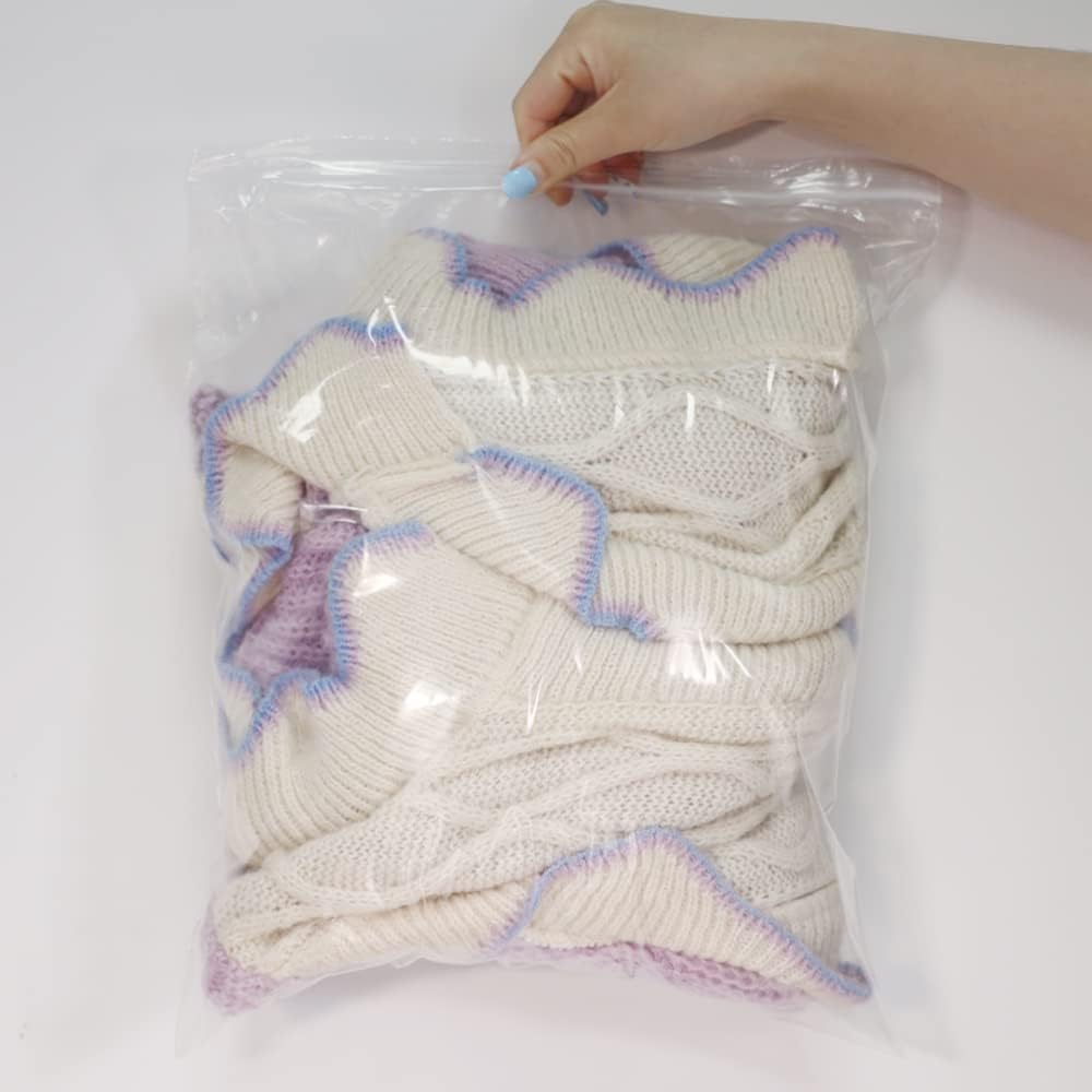 iMailer - 500 Count - 12" x 15" Large Zip Bags - 2 Mil Reclosable Zip Plastic Poly Bags with Lock Seal Zipper for Storage, Clothing, T-Shirts, Pants
