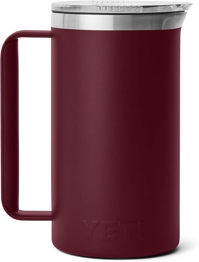 YETI Rambler 34 oz Pitcher, Vacuum Insulated, Stainless Steel with MagSlider Lid, Wild Vine Red