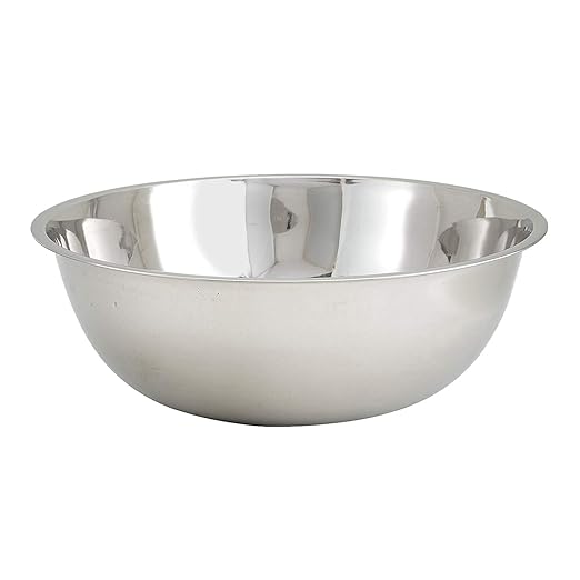 Tiger Chef Heavy Duty Mixing Bowl 20 Quart All-purpose Mixing Bowls for Home and Commercial Use - Best Prep Bowls for cake mixtures, dough’s, salads, pastas, dressings Stainless Steel - 2Pack