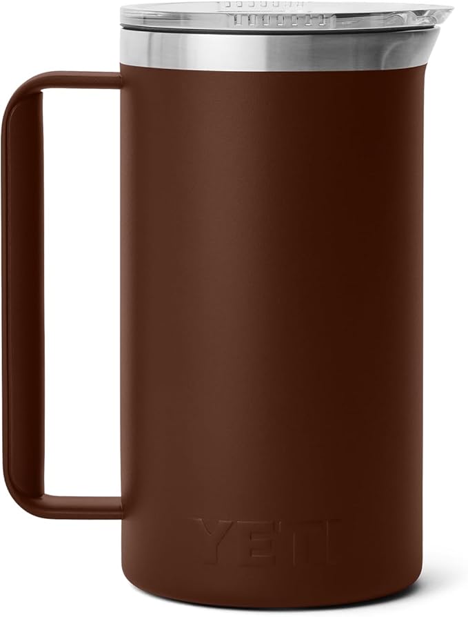 YETI Rambler 34 oz Pitcher, Vacuum Insulated, Stainless Steel with MagSlider Lid, Wetlands Brown