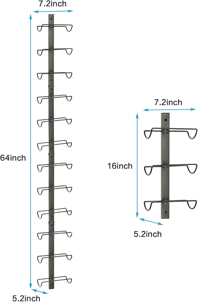 Sonyabecca Wall Wine Rack for 12 Wine Bottles,DIY Detachable Wine Storage Organizer, Wall Mount Wine Bottle Display Holder Used As One or Four, for Kitchen,Pantry,Wine Cellar,Gift for Dad,Husband