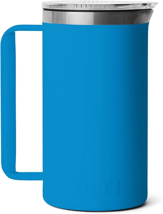 YETI Rambler 34 oz Pitcher, Vacuum Insulated, Stainless Steel with MagSlider Lid, Big Wave Blue