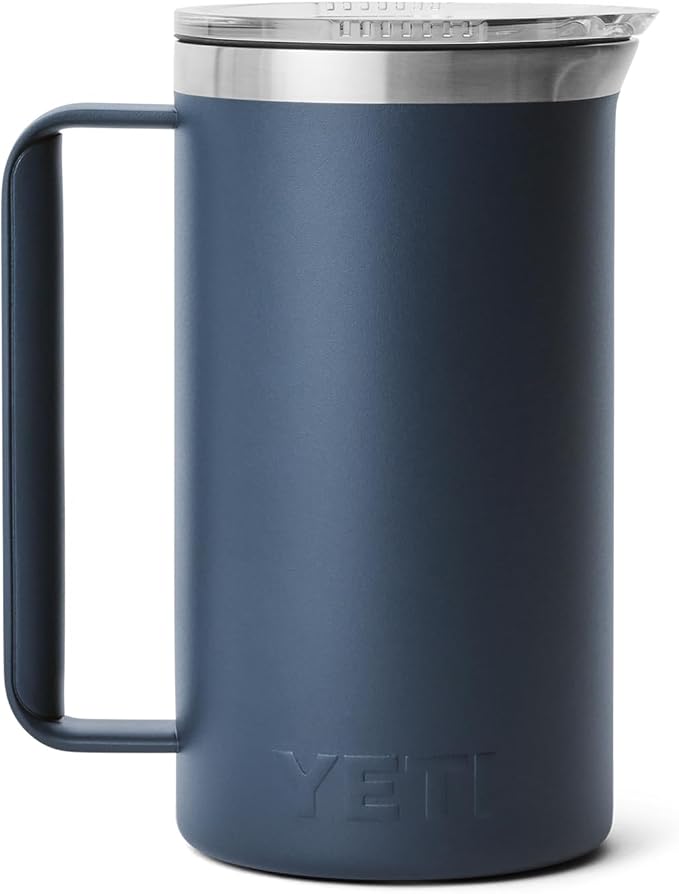 YETI Rambler 34 oz Pitcher, Vacuum Insulated, Stainless Steel with MagSlider Lid, Navy