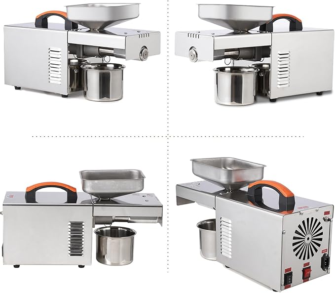 900W Electric Oil Press Machine, Automatic Cold & Hot Oil Extractor with 304 Stainless Steel, Home Oil Maker for Peanut, Sesame, Walnut, Almond, Pumpkin Seed, Rapeseed