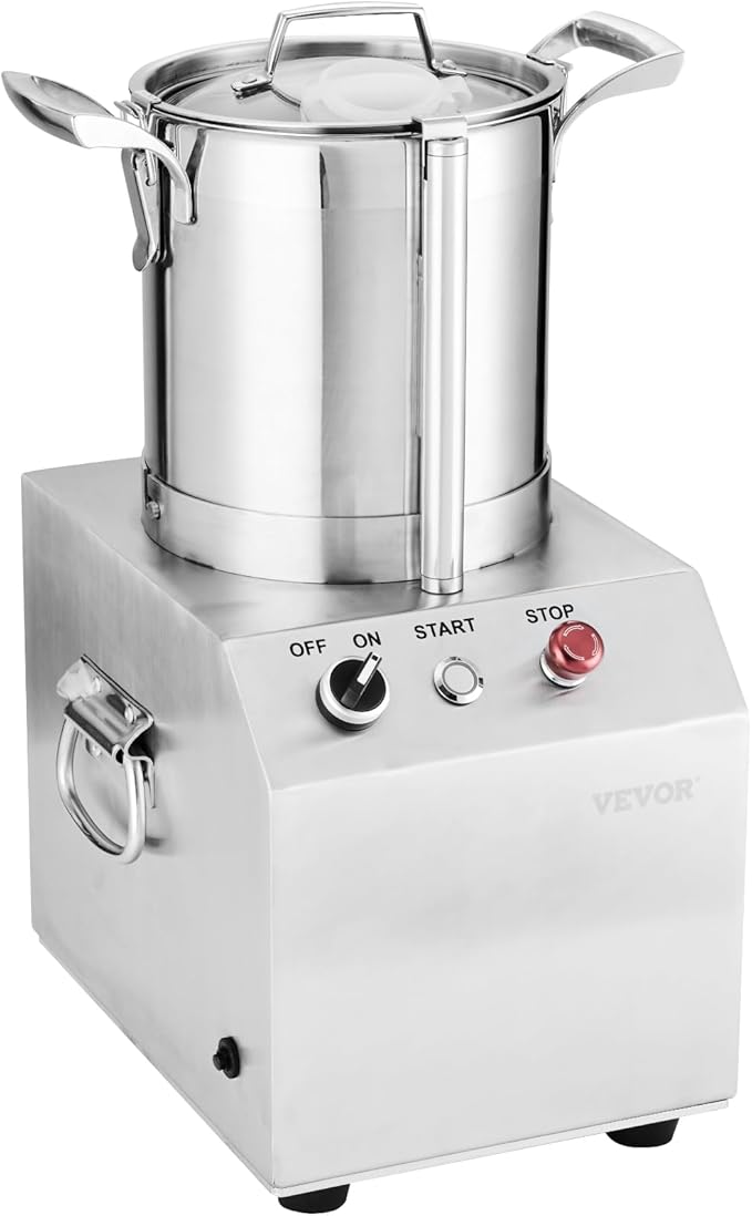 VEVOR Food Processor & Vegetable Chopper, 4.3 Quart Food-Grade Stainless Steel Food Processor Chopper with 2 Extra S-Curve Blades, Ideal for Chopping Vegetables, Fruit, Grains, Nuts