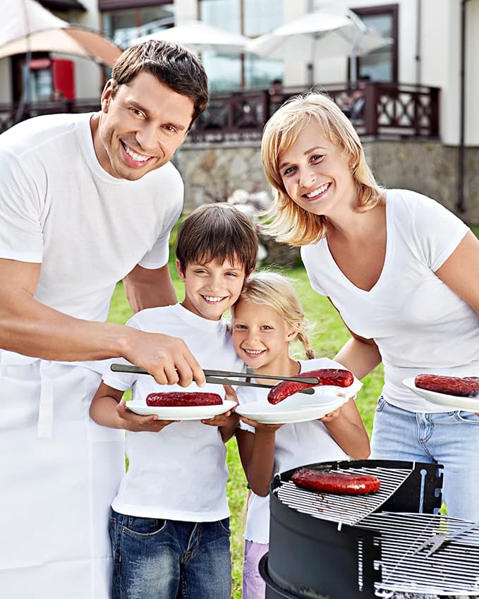 2 Pcs 10-inch Cooking Tweezers Tongs Precision Serrated Tips, Stainless Steel Professional Chef Tweezer Kitchen Tools for BBQ, Plating and Serving (Black)