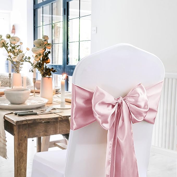 5 Pack Table Runner 12 X 108 Inch Silk Table Runner for Party,Wedding, Birthday, Banquets,Decoration(Rose Gold)