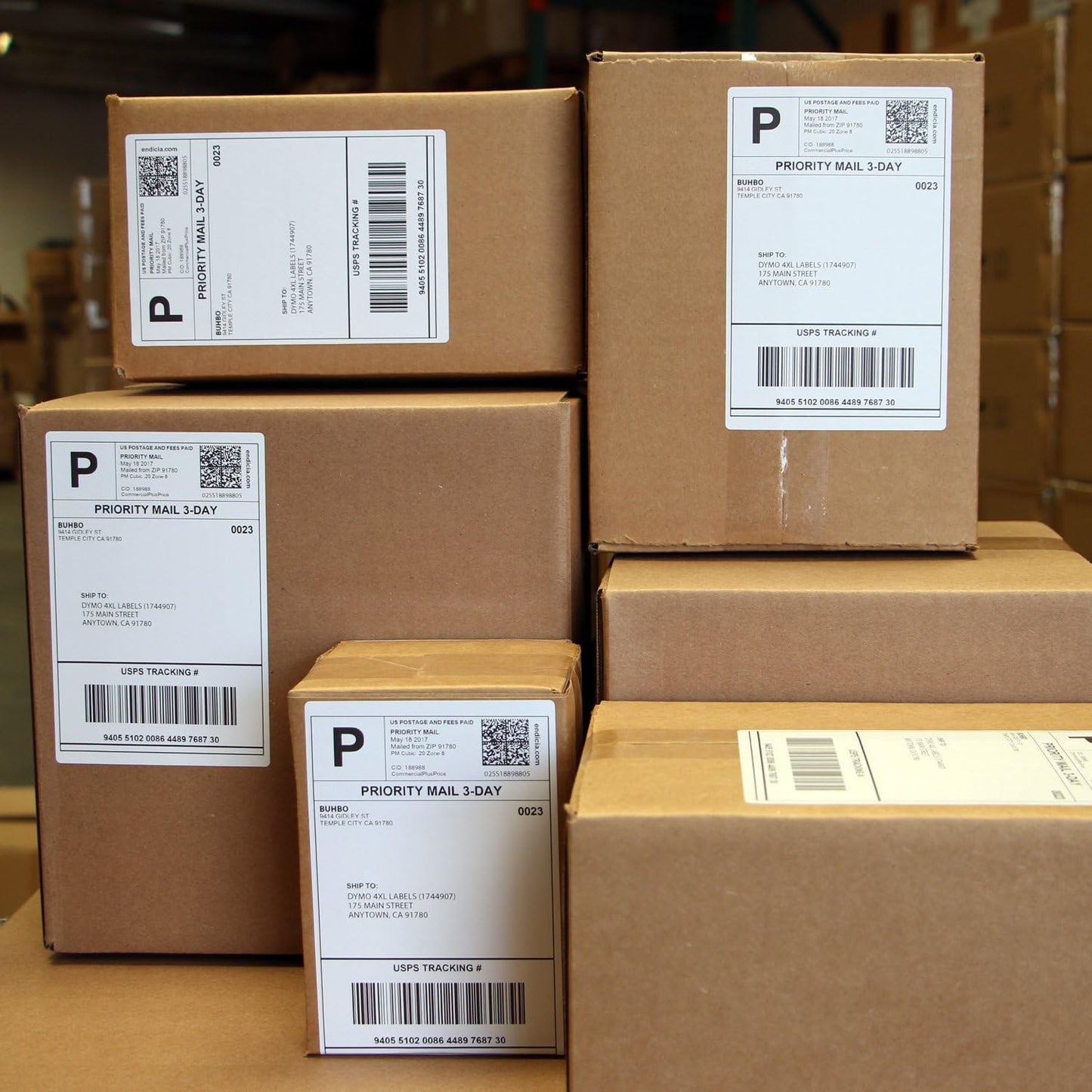 Buhbo Compatible with DYMO LabelWriter 4XL 4" x 6" Shipping Label 1744907, White (8 Pack / 220 Labels Per Roll)