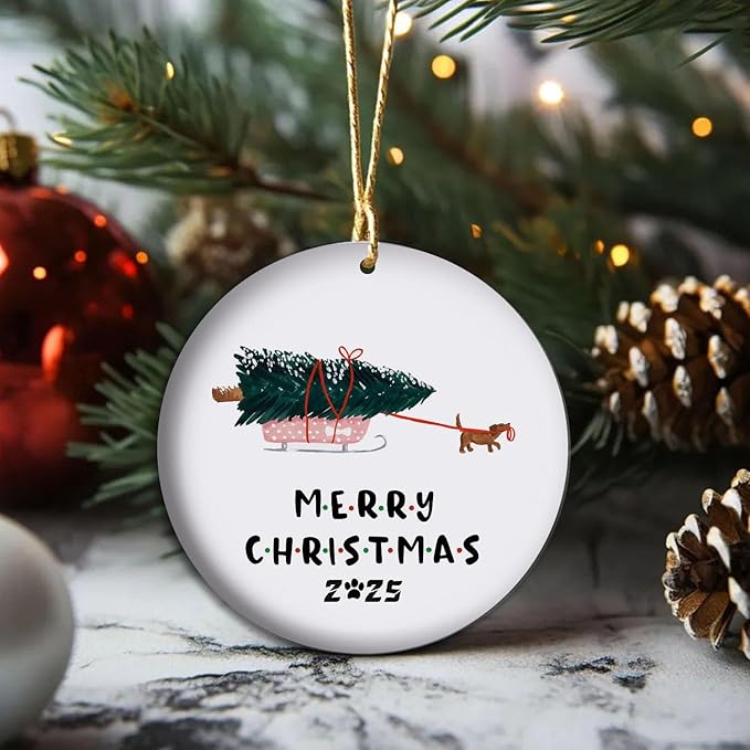 Merry Woofmas Dog Christmas Ornaments,2025 Christmas Keepsake, Xmas Tree Decoration