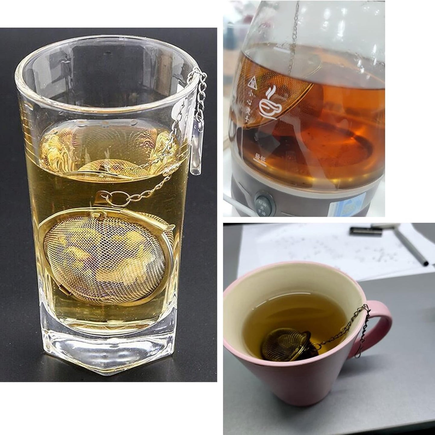 5PCS Tea Infuser, Upgraded Tea Strainer, Premium Tea Infusers for Loose Tea, Tea Steeper, Tea Ball for Tea Flavoring Herbal Spices Seasonings