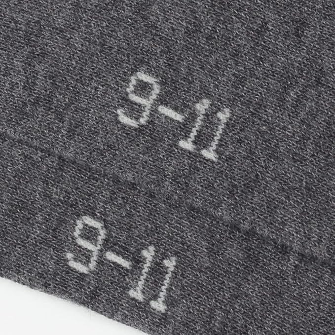 COTTON DAY Women's Soft Combed Cotton Dress Socks Seamless Toe Black White Gray Navy Blue Brown Beige