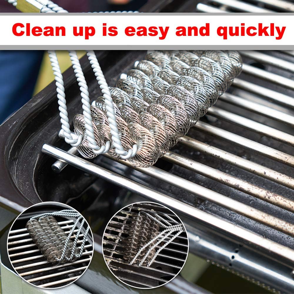 SES531 (4-Pack) 19 1/4" Stainless Steel Cooking Grid Grates for Nexgrill CK4CKWN, CG4CKW, CG4TCBN, CG4TCBRN, CG4TCN, CG4TDBRN, CG4TDN, CG5TCBN, CG5TCBRN, CG5TCN, CG5TDBRN, CG5TDN, CK4CKWN
