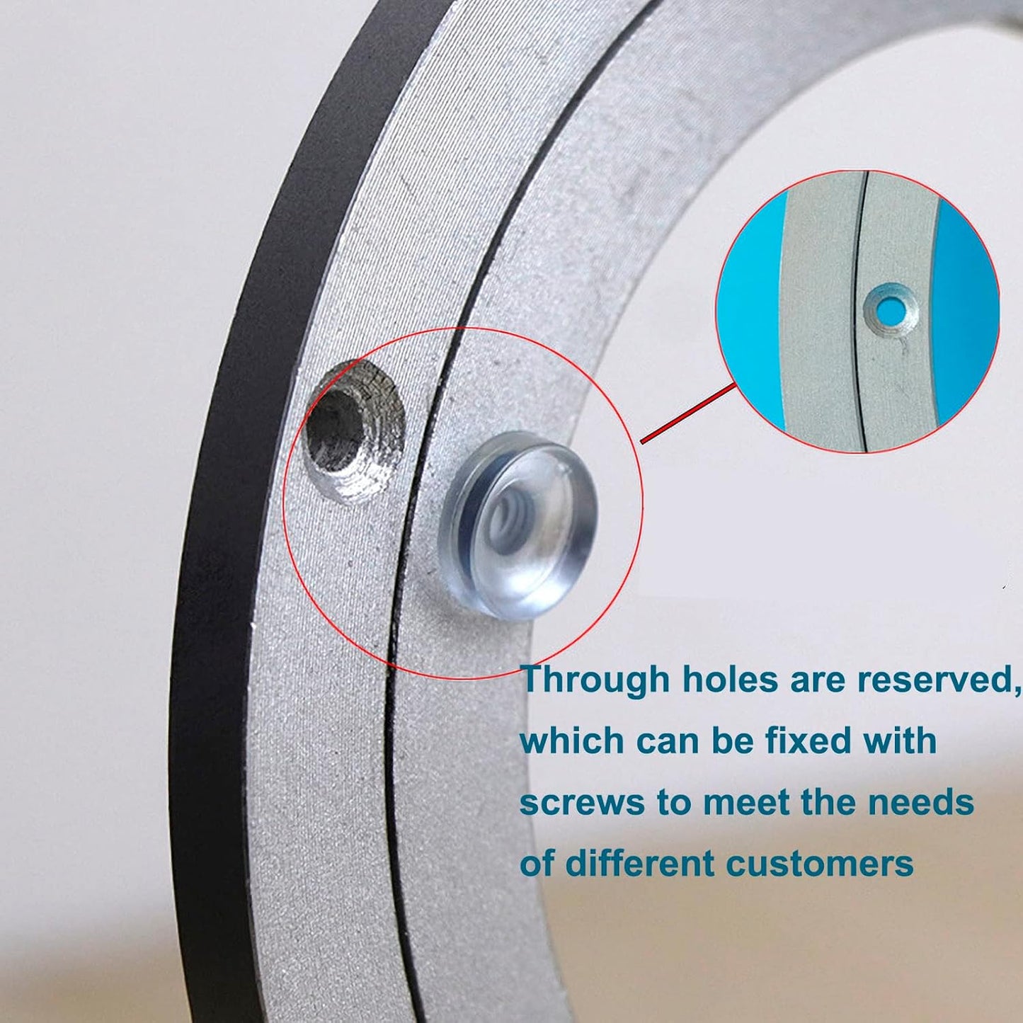 Aluminium Alloy Turntable Bearing, Heavy Duty Swivel Turntable Lazy Susan Rotating Bearing Turntable Round Dining Table Smooth Swivel Plate Hardware, 20"