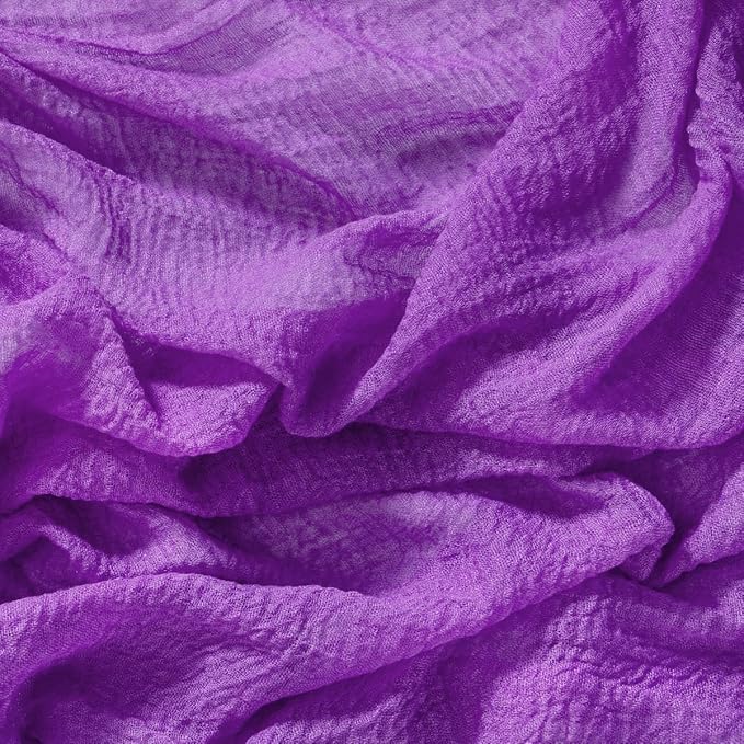 Socomi Purple Fall Thanksgiving Cheesecloth Table Runner Gauze 120 Inch Rustic Boho Cheese Cloth Runner for Wedding Party Baby Bridal Shower Centerpiece Decoration Holiday Home Decorations