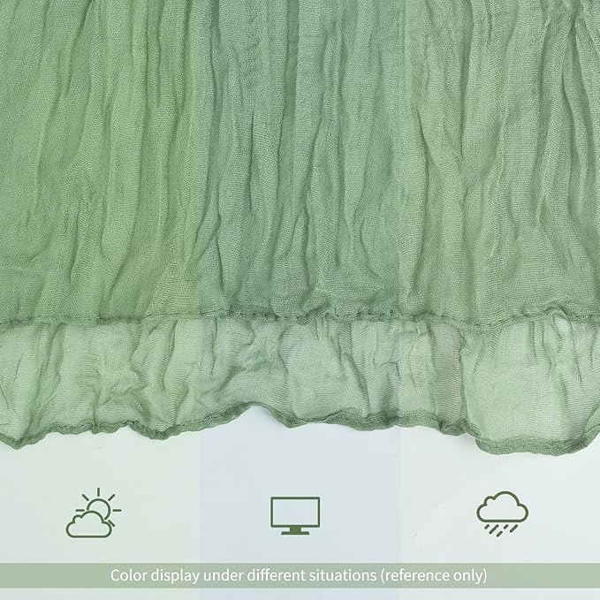 24 Pack Sage Green Table Runner 10Ft Cheesecloth Table Runner Rustic Gauze Table Runners Romantic Long Sage Sheer Fabric Cheese Cloth Table Runners for Wedding Party Bridal Baby Shower