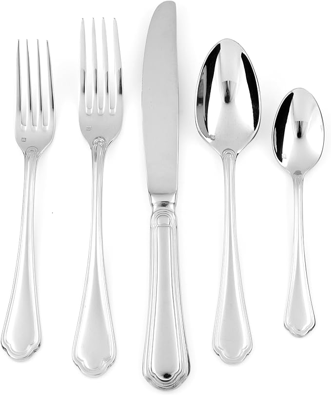 Fortessa Medici 18/10 Stainless Steel Flatware Salad/Dessert Fork, Set of 12