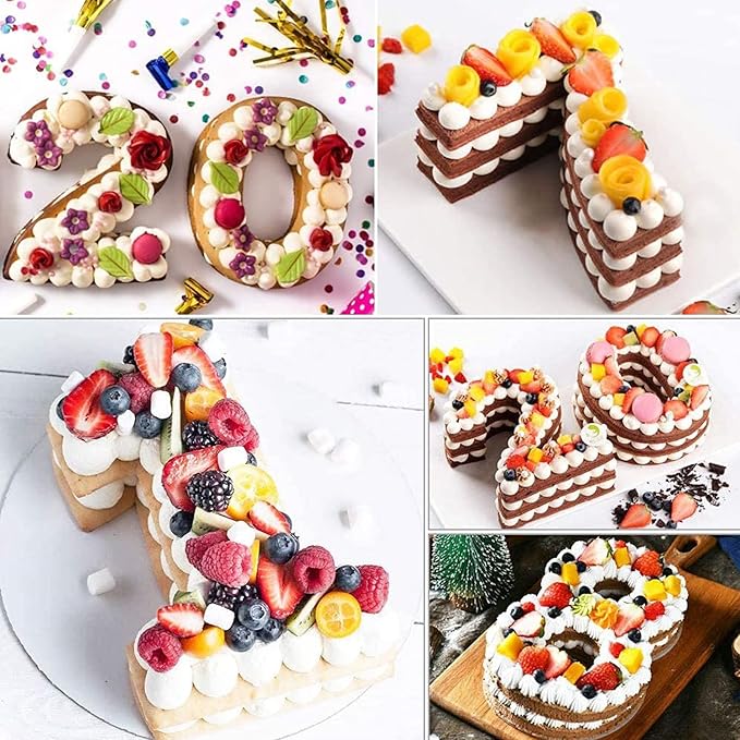 Ducodocu Silicone Number Cake Pan Large 3D Number Cake Mold Baking Forms Novel Cake Tins DIY Baking Mold for 7/70th Birthday Wedding Anniversary 10 inch Number of 7&0