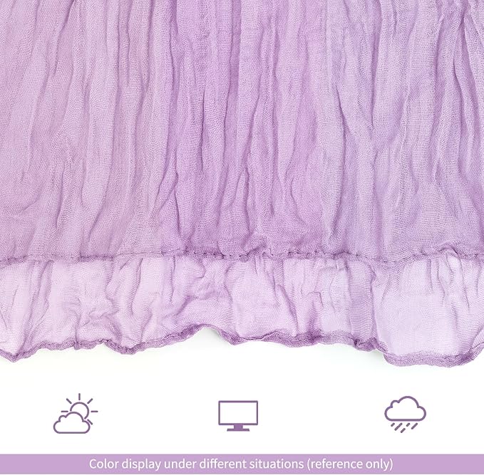 24 Pack Lavender Table Runner 10Ft Cheesecloth Table Runner Rustic Gauze Table Runners Romantic Long Sheer Fabric Cheese Cloth Table Runners for Wedding Party Bridal Baby Shower