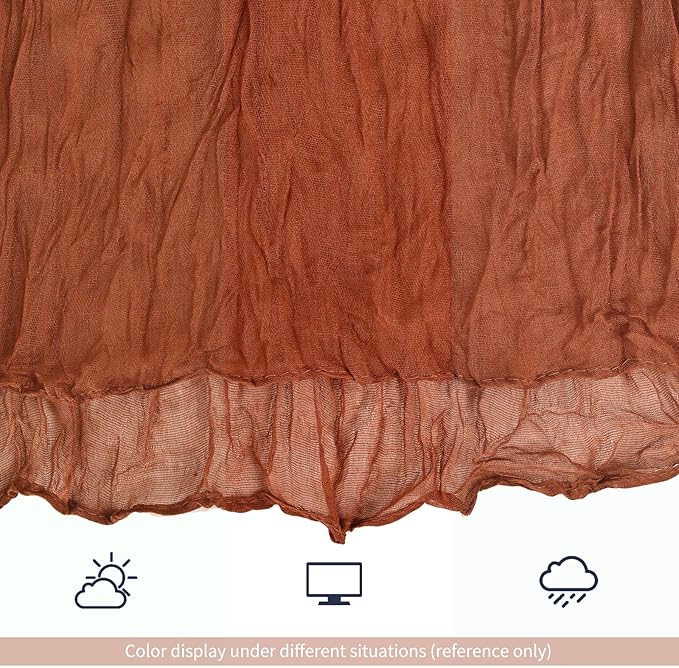 24 Pack Terracotta Table Runner 10Ft Cheesecloth Table Runner Rustic Gauze Table Runners Romantic Long Sheer Fabric Cheese Cloth Table Runners for Wedding Party Bridal Baby Shower