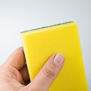 DecorRack 150 Count Non-Scratch Cleaning Scrub Sponges, Dual-Sided Heavy Duty Kitchen Sponges for Dishes, Cleaning Household, Bathroom, Car Wash - Multicolor (Pack of 150)