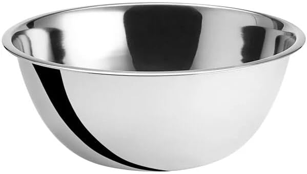 Stainless Steel 8 QT Mixing Bowl | Home & Commercial Quality | Flat Bottom | Cooking, Baking, Meal Prep [1PK]