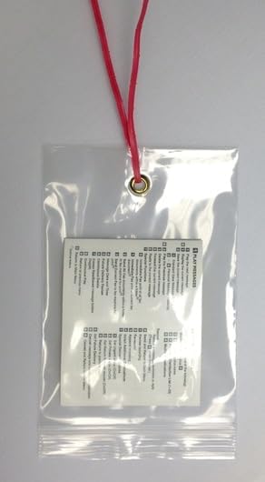 GPI - 10" x 13" Reclosable Zip Bags with Bottom Hang-hole & Pre-inserted 12" Twist-tie. 4 Mil Heavy-duty Resealable Zipper Baggy with Grommet/Metal Eyelet for Hanging (Insert Size 10x11.5) 100 Pack