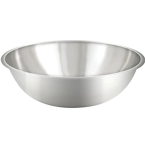 Tiger Chef Heavy Duty Mixing Bowl 16 Quart All-purpose Mixing Bowls for Home and Commercial Use - Best Prep Bowls for cake mixtures, dough’s, salads, pastas, dressings Stainless Steel - 4 Pack
