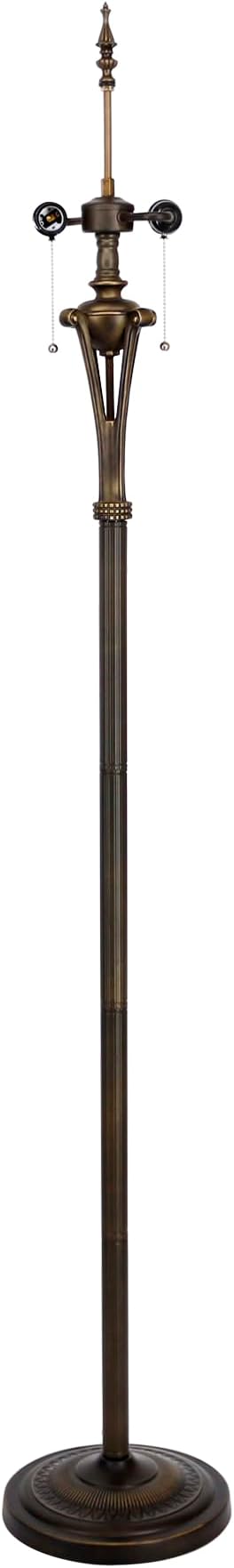 Tiffany Floor Lamp Base Only, for 16-24 Inch Stained Glass Lampshade Height 70 Inch Bronze Finished Resin Base Antique Standing Lighting Base Replacement Only Wide 11 Inch(A (W11H70 Inch))