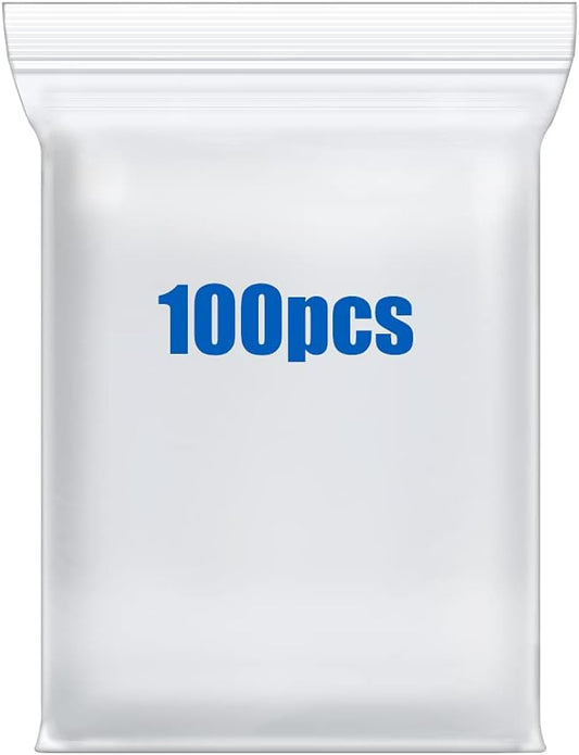100 PCS 11"x15" Large Thick 2.4 Mil Clear Zip Seal Lock Poly Bags Reclosable Plastic Bags Clothing T-Shirts Shoes Toys Snack Zipper Bag
