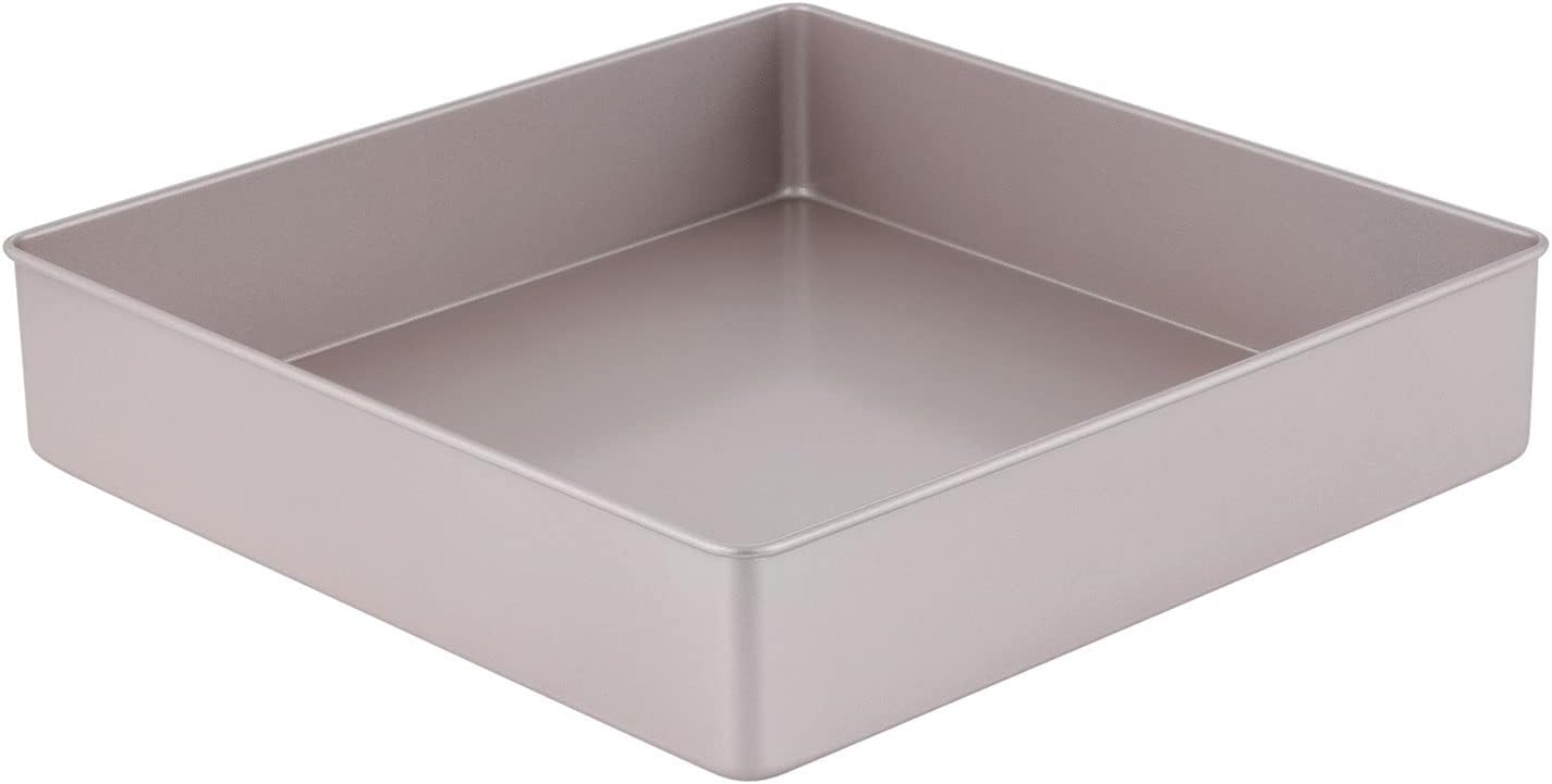 CHEFMADE 11-Inch Square Cake Pan, Non-Stick Deep Dish Bakeware for Oven Baking (Champagne Gold)
