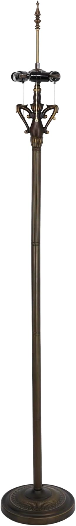 Tiffany Floor Lamp Base Only, for 16-24 Inch Stained Glass Lampshade Height 71 Inch Bronze Finished Resin Base Antique Standing Lighting Base Replacement Only Wide 11 Inch(B (W11H71 Inch))