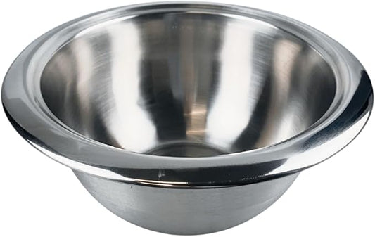 Stainless Steel Bowl | 9.75" x 4" (24.8 cm x 10.2 cm) | Brushed Finish with Polished Rim | Perfect for Mixing & Serving | Lightweight & Durable | Suitable for All Occasions