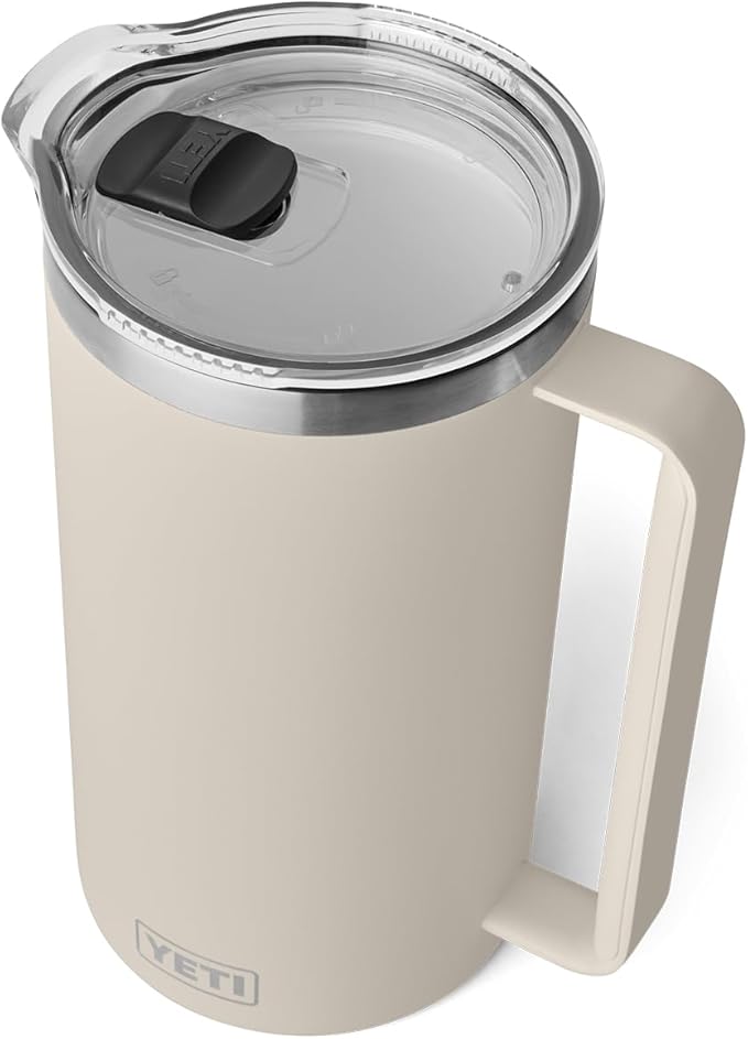 YETI Rambler 64 oz Pitcher, Vacuum Insulated, Stainless Steel with MagSlider Lid, Cape Taupe