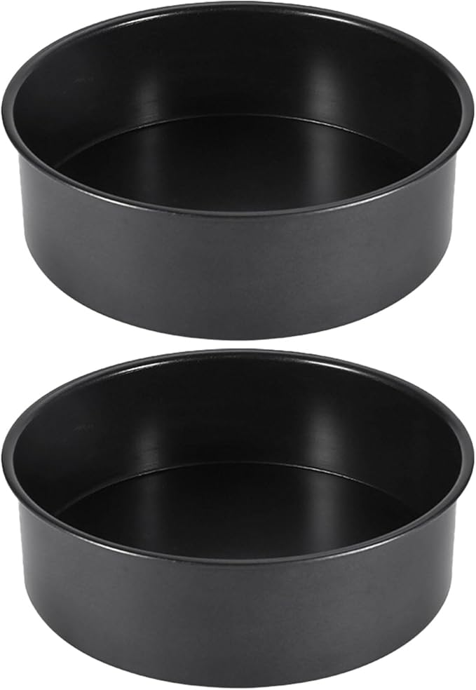 8 Inch Round Cake Pans Set of 2 Non-Stick Deep Stainless Steel Removable Bottom – Perfect for Multi-Tier Cakes, Birthday & Wedding Baking, Home & Professional Use