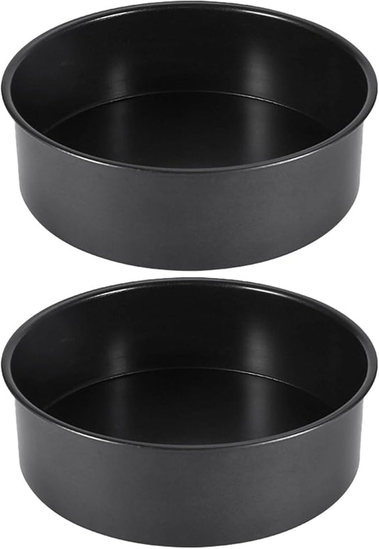 8 Inch Round Cake Pans Set of 2 Non-Stick Deep Stainless Steel Removable Bottom – Perfect for Multi-Tier Cakes, Birthday & Wedding Baking, Home & Professional Use
