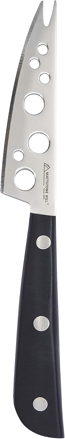 Cheese Knife, MATTSTONE HILL 4 inches All Purpose Cheese Knife - Soft & Semi Hard Cheese Knives, Premium Stainless Steel, Triple Rivet Handle