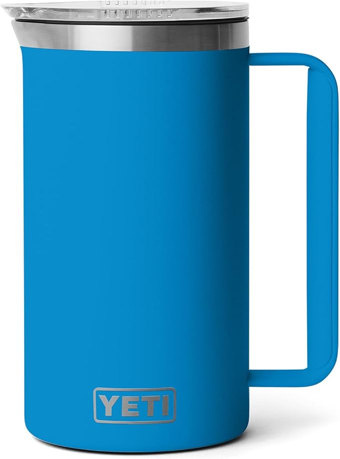 YETI Rambler 34 oz Pitcher, Vacuum Insulated, Stainless Steel with MagSlider Lid, Big Wave Blue