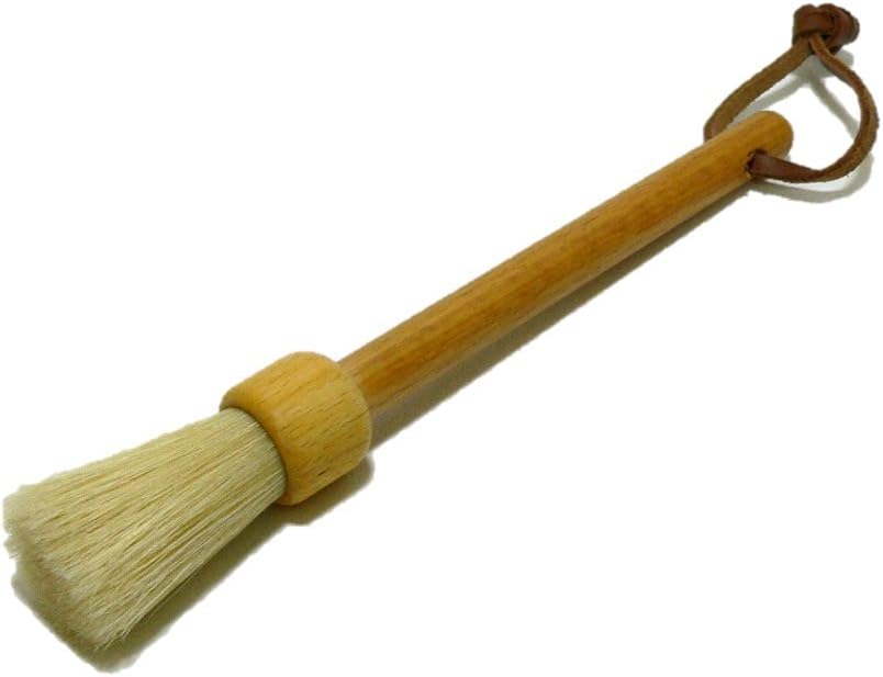 Valentino Garemi Coffee Machine Brush – Espresso & Cappuccino Cleaning Tool – Traditional & Classic Ergonomic Design with Real Wood & Genuine Boar Bristles – Made in Germany