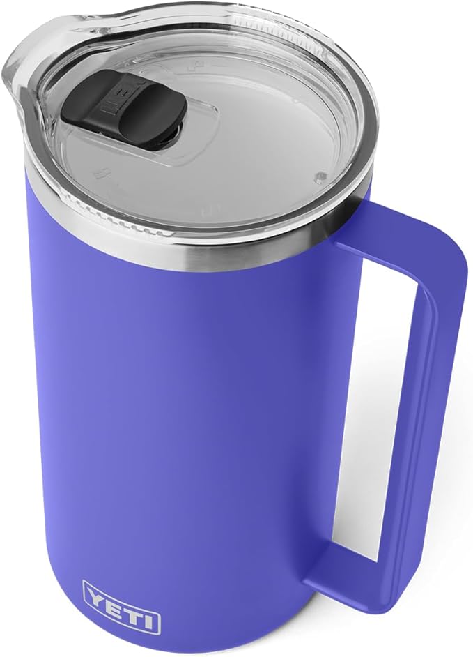 YETI Rambler 64 oz Pitcher, Vacuum Insulated, Stainless Steel with MagSlider Lid, Ultramarine Violet