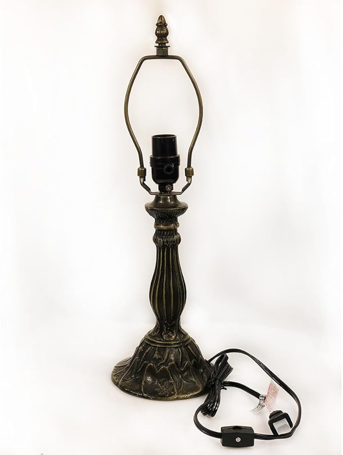 HUIMEIJU Table lamp Base with 10-14 inch lampshade, Tiffany Table lamp Base(Circular)