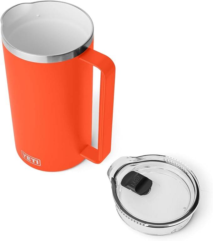 YETI Rambler 64 oz Pitcher, Vacuum Insulated, Stainless Steel with MagSlider Lid, Papaya