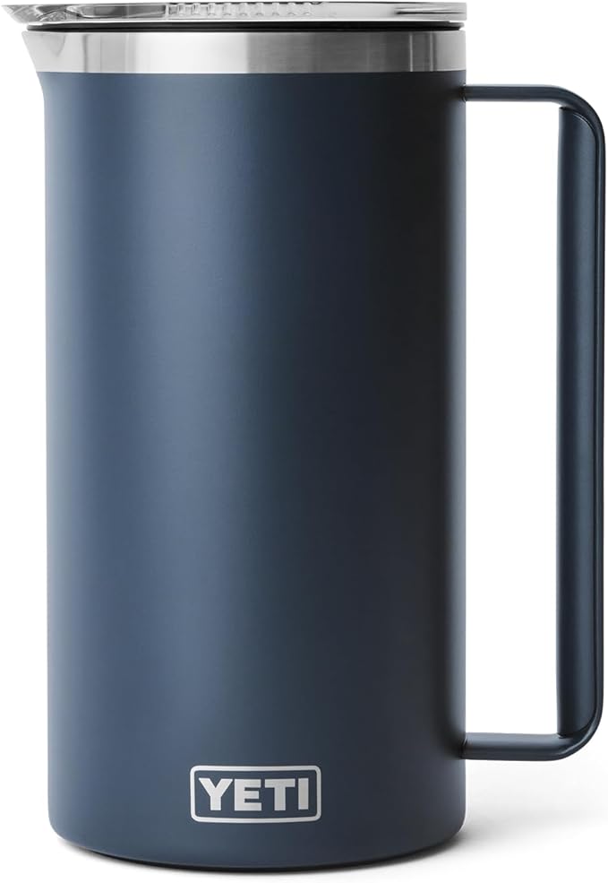 YETI Rambler 64 oz Pitcher, Vacuum Insulated, Stainless Steel with MagSlider Lid, Navy