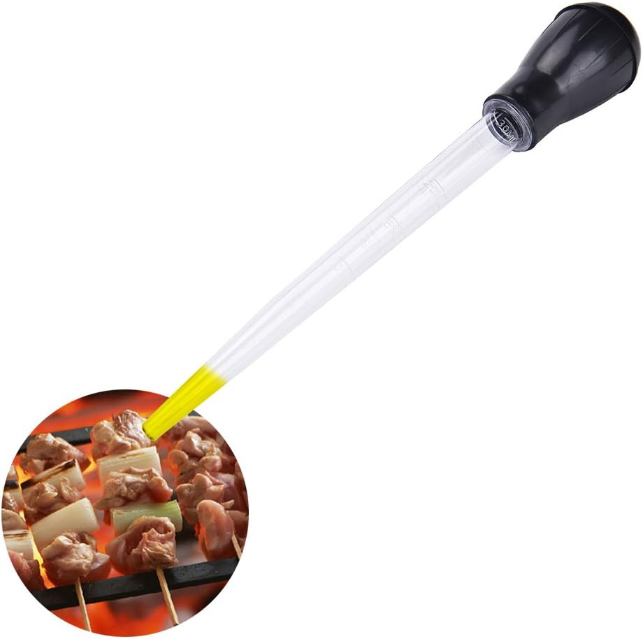 4 Pcs 11-Inch Turkey Baster with Rubber Bulb Extra Large Bulb Basters with Measuring Lines Turkey Baster Syringe Injector Needle for Cooking, Butter Drippings, Glazes, Roasting Juices