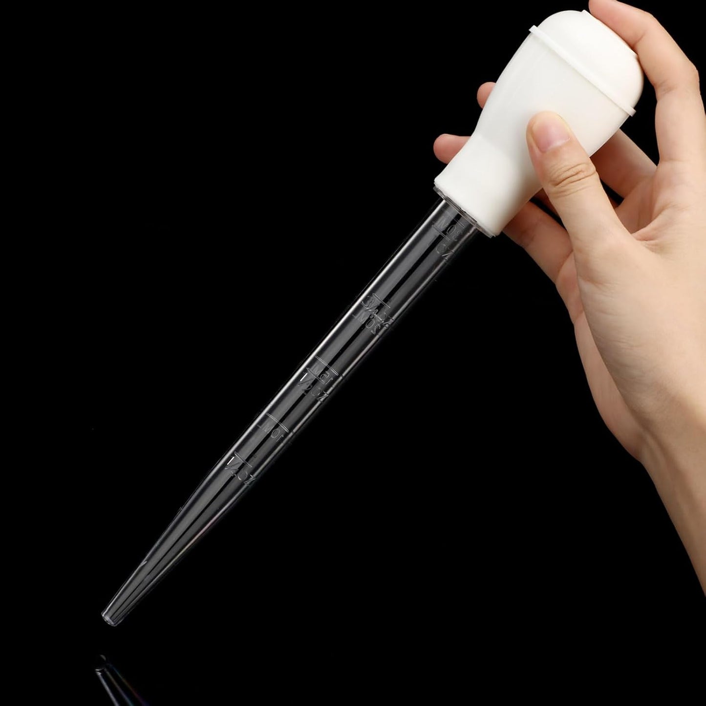 Boao 5 Pieces Nylon Heat-resistant Turkey Baster Cooking Set Includes Meat Baster, 1 Silicone Basting Brush and 2 Cleaning Brush for BBQ Grill Baking Kitchen Cooking(Black, White)