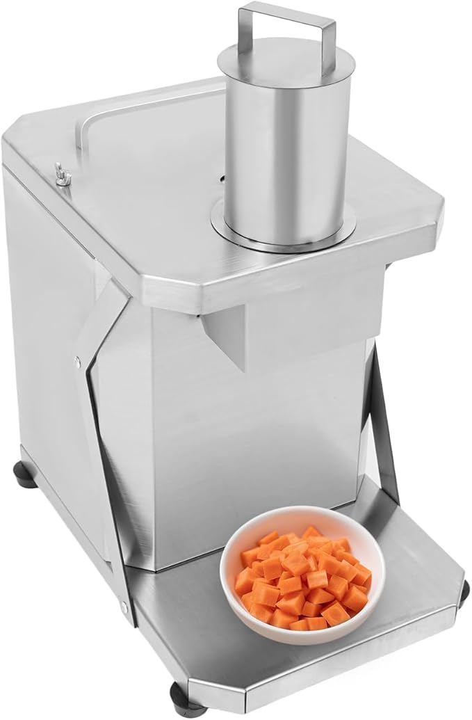 Automatic Dicing Machine, 100W Electric Vegetable Dicer Slicer, Automatic Veggie Fruit Cutting Dicing Machine with 3 Dicing Grid Knives for Milk Tea Shops Restaurants Hotels
