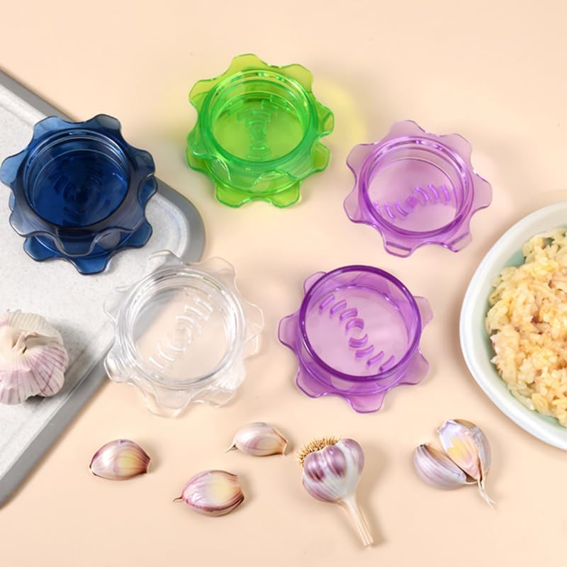 2025 New Garlic Twister,Garlic Press,Garlic Peeler,Ginger Grater,Mini Garlic Mincer (Green)