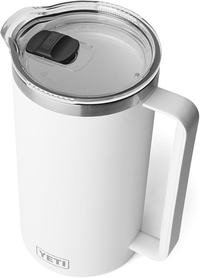 YETI Rambler 64 oz Pitcher, Vacuum Insulated, Stainless Steel with MagSlider Lid, White