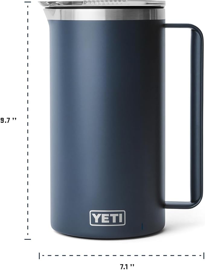 YETI Rambler 64 oz Pitcher, Vacuum Insulated, Stainless Steel with MagSlider Lid, White