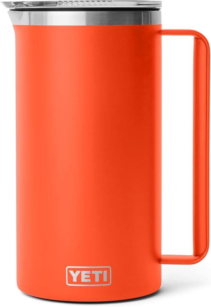 YETI Rambler 64 oz Pitcher, Vacuum Insulated, Stainless Steel with MagSlider Lid, Papaya